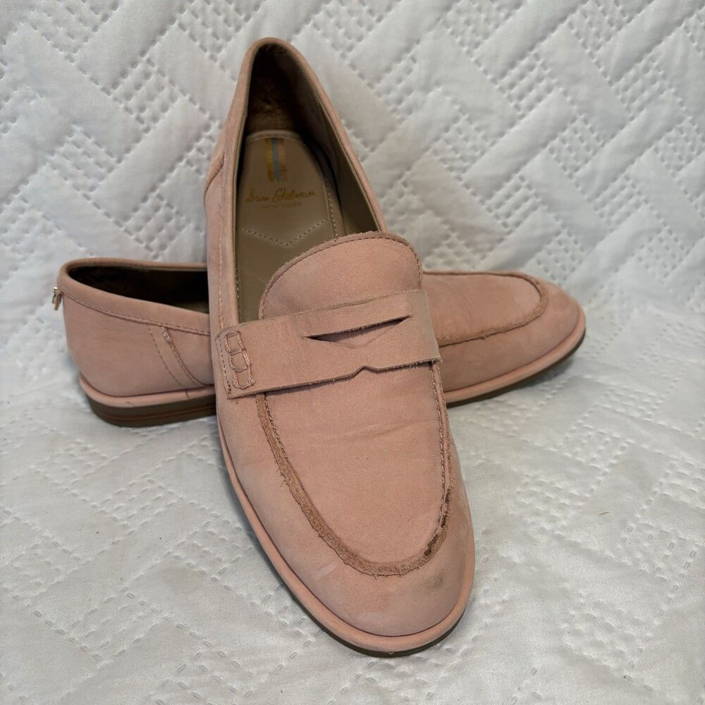 Sam Edelman Loafers Tucker Suede Penny Driving Canyon Clay Slip On Leather Sz 8